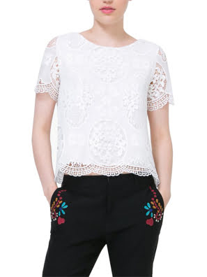 Áo ngắn tay nữ BLOUSE size S BLANCO - 73B2YK31000S