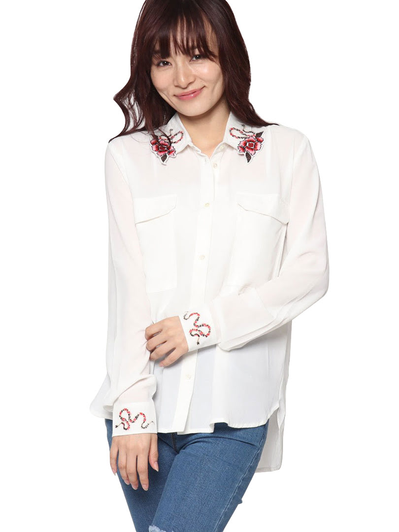 Áo sơ mi nữ SHIRT, Size L, CRUDO - 17WWCW321001L