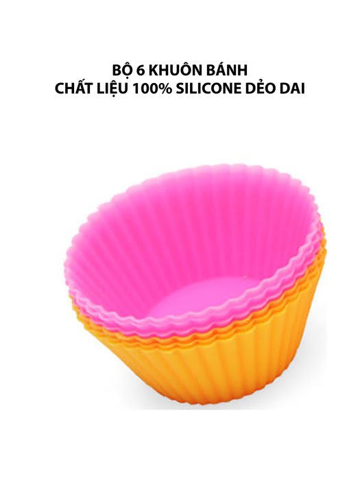 Bộ 6 khuôn làm bánh bằng silicone La Fonte - YY21894