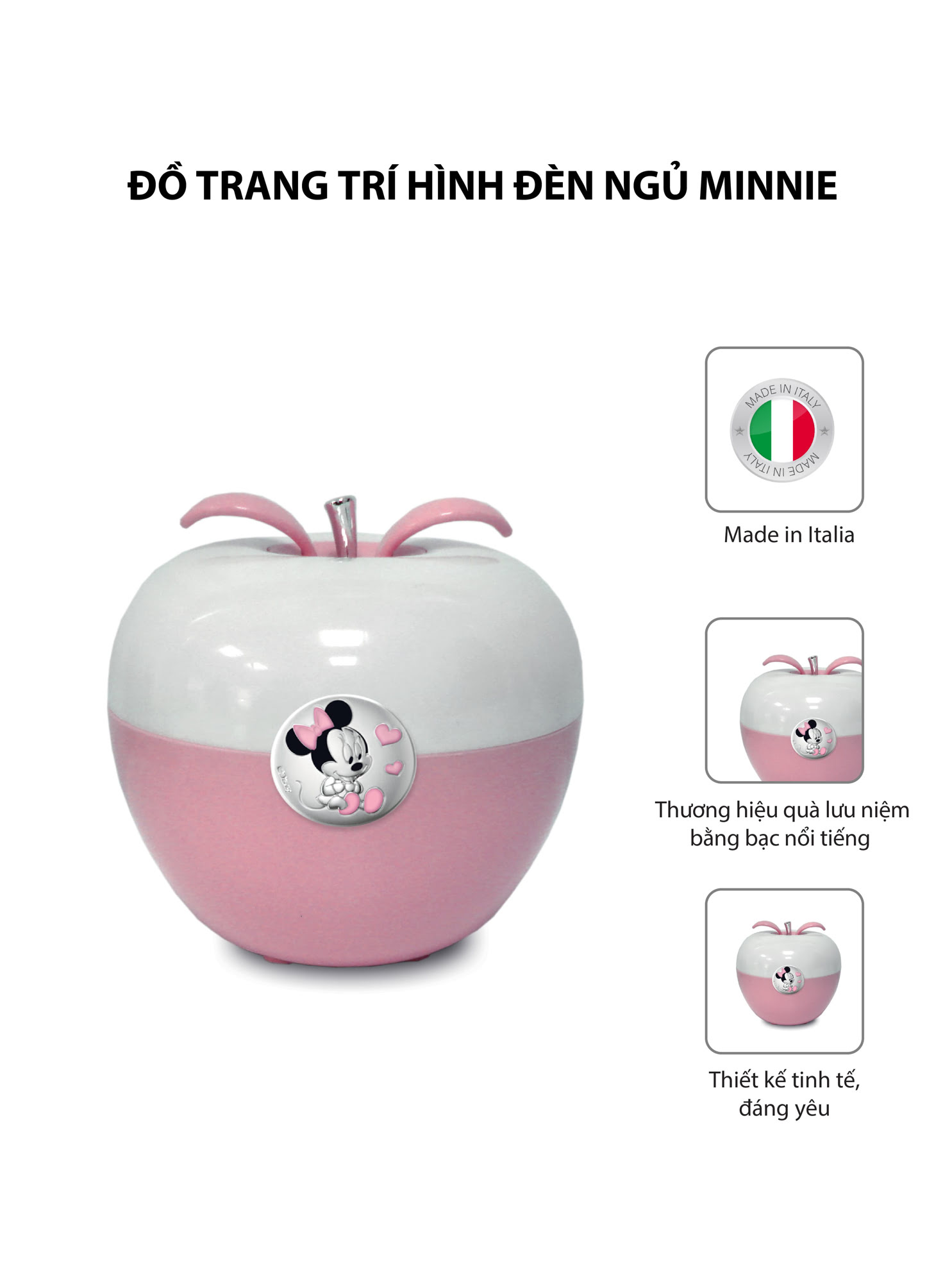 Đồ trang trí hình Đèn ngủ Minnie hiệu VALENTI  - D327RA