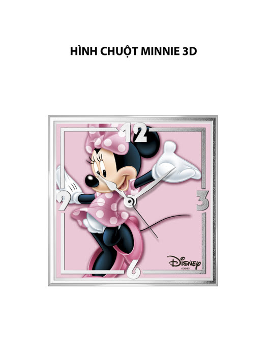 Đồ trang trí hình Đồng hồ báo thức Chuột Minnie mạ bạc hiệu VALENTI  - D396RA