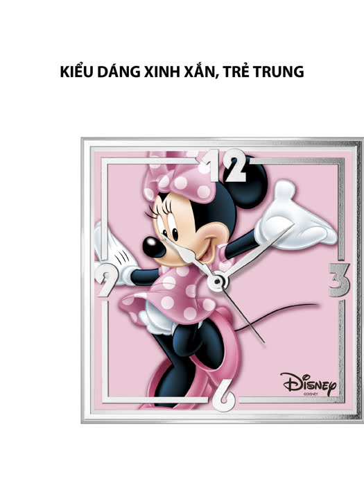 Đồ trang trí hình Đồng hồ báo thức Chuột Minnie mạ bạc hiệu VALENTI  - D396RA