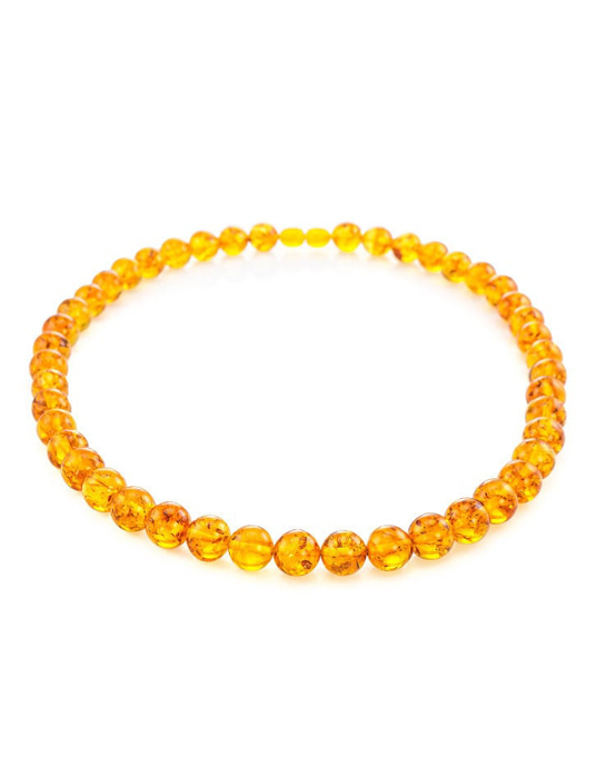 Chuỗi hạt cườm trang sức Amber Jewelry bằng đá hổ phách thiên nhiên (Shar cognac) - 600211002