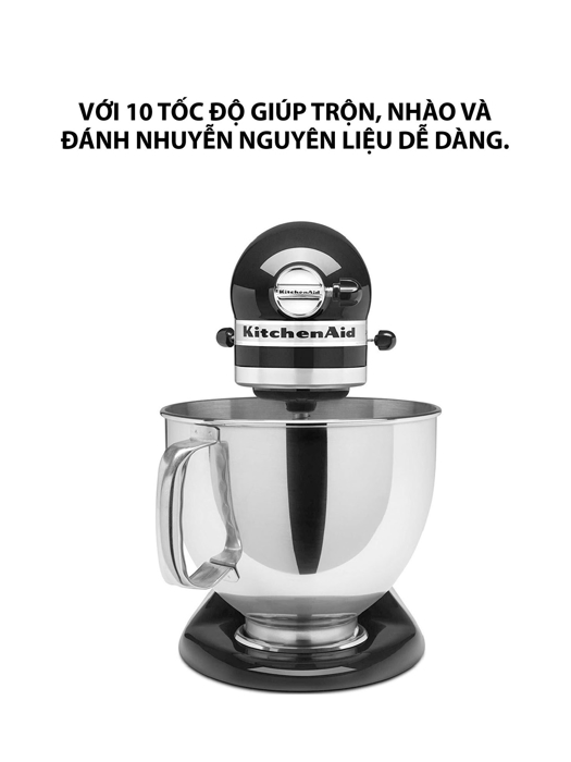 Máy trộn KitchenAid 220V-màu đen-5KSM150PSEOB