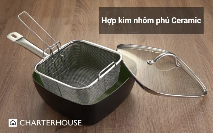 Nồi nhôm phủ ceramic (kèm rổ nhúng) Charterhouse 24cm - 071400