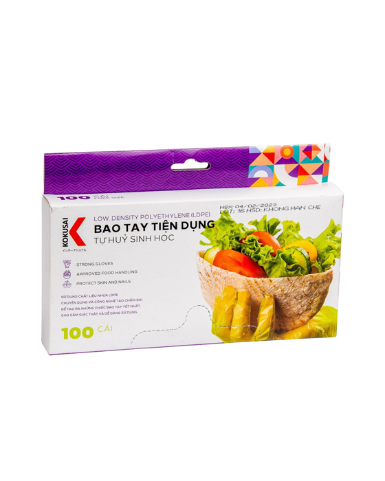 Bao tay tiện dụng LDPE Kokusai (100 sheet/hộp) - 005296