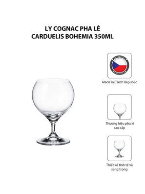 Bộ 6 Ly Cognac Pha Lê Carduelis Bohemia 350ml