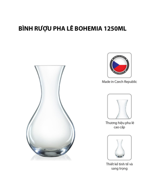 Bình rượu pha lê Bohemia 1250ml