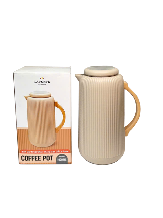 Bình Giữ Nhiệt Chân Không Cán Gỗ La Fonte-1000 ML-014755-BEI