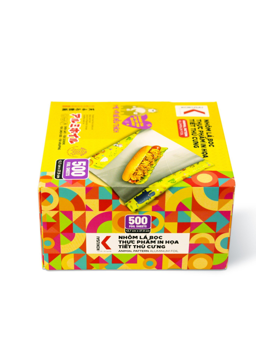 Nhôm lá bọc thực phẩm in họa tiết thú cưng KOKUSAI 12.7 cm x 27.9 cm - MNTP59011204