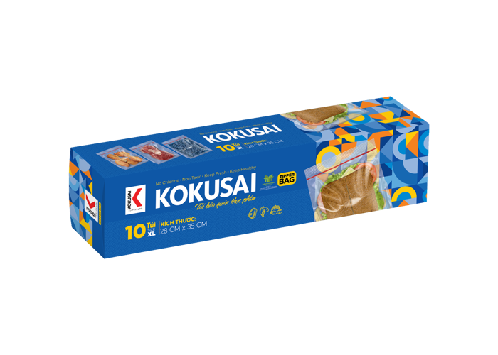 Túi Zipper size XL10 28x35cm Kokusai TZIP00000321