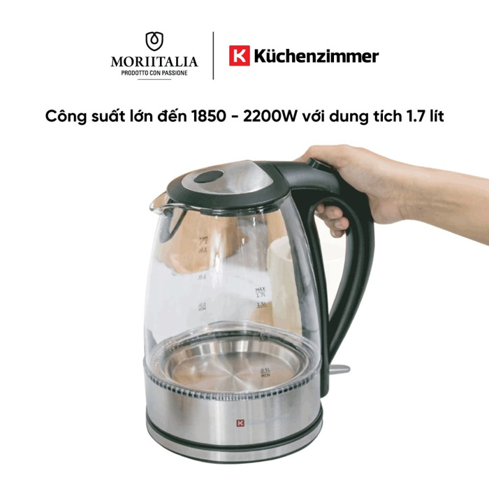 Ấm đun nước siêu tốc thuỷ tinh Kuchenzimmer 1.7 lít - 3000563