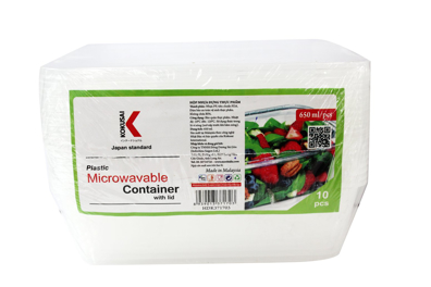 Hộp nhựa mỏng đựng thực phẩm 650 ml - HDTP0650