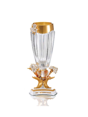 Bình hoa trang trí bằng thuỷ tinh hiệu Cevik cao 50cm - 3NT.VOSS/105/PW
