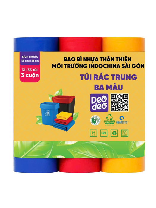 Túi Rác Trung Ba Màu 55cm x 65cm DEODEO-015943