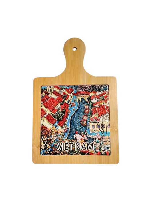 Thớt Tre Ceramic La Fonte Hoa Văn Lạc Việt 18.5cm x 28.5cm - THOT00000390