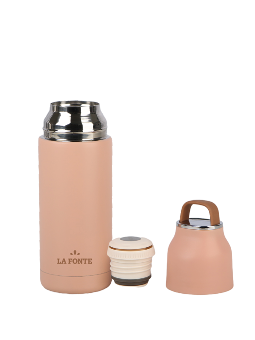 Bình giữ nhiệt chân không La Fonte có nắp quai xách nhỏ xinh 350ml-010238-PIN