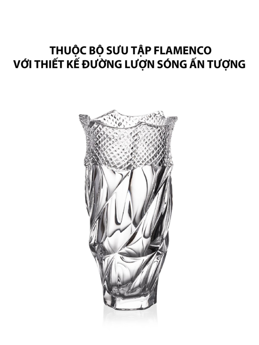 Bình hoa pha lê Flamenco Pyramid Bohemia 300mm - 737412