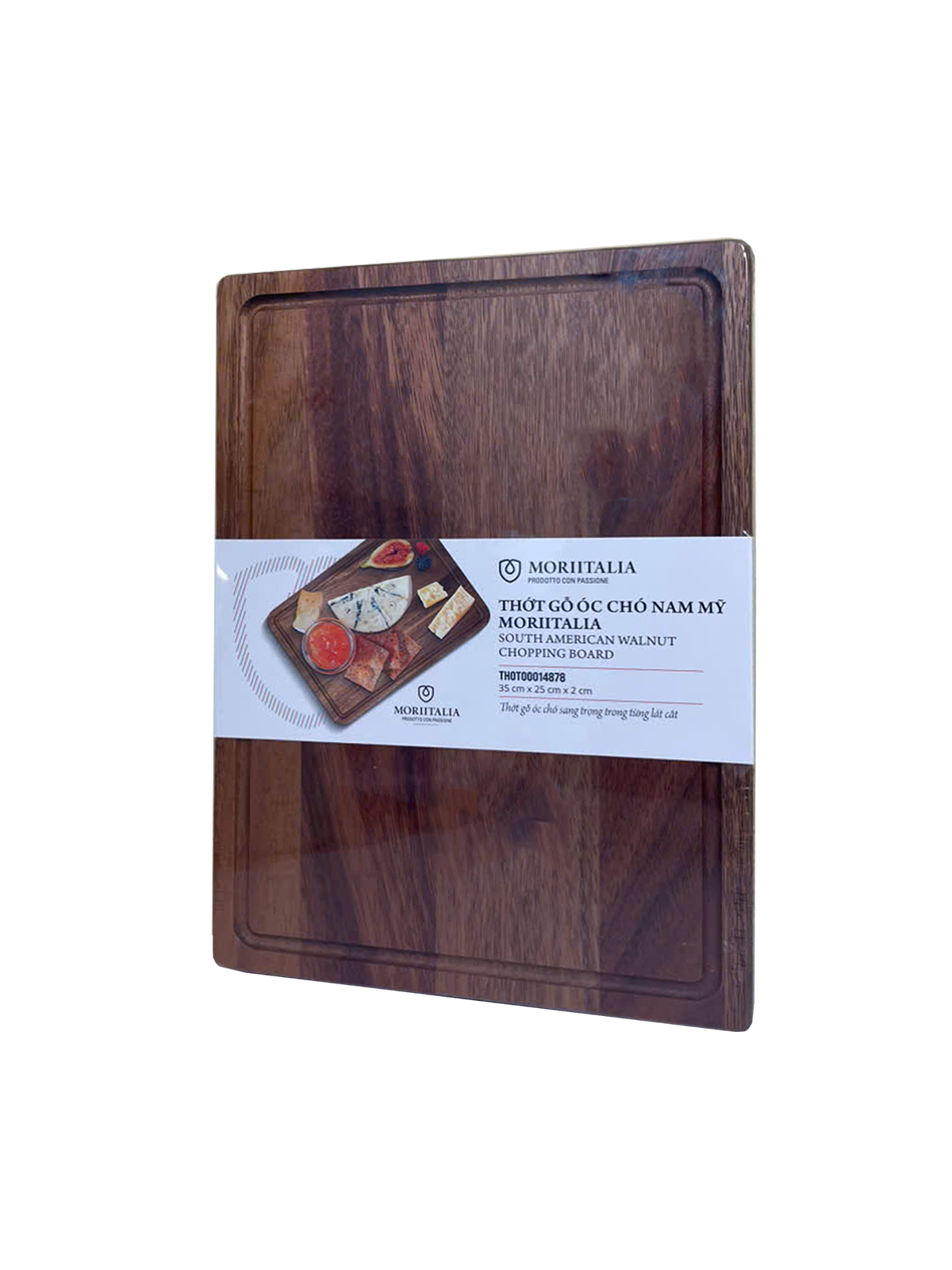 Thớt Gỗ Óc Chó Nam Mỹ Moriitalia (30 cm x 20 cm x 2 cm) - THOT00014885