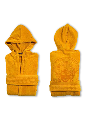 Áo choàng tắm màu vàng size S Versace ZCOSP056.Z4004.S