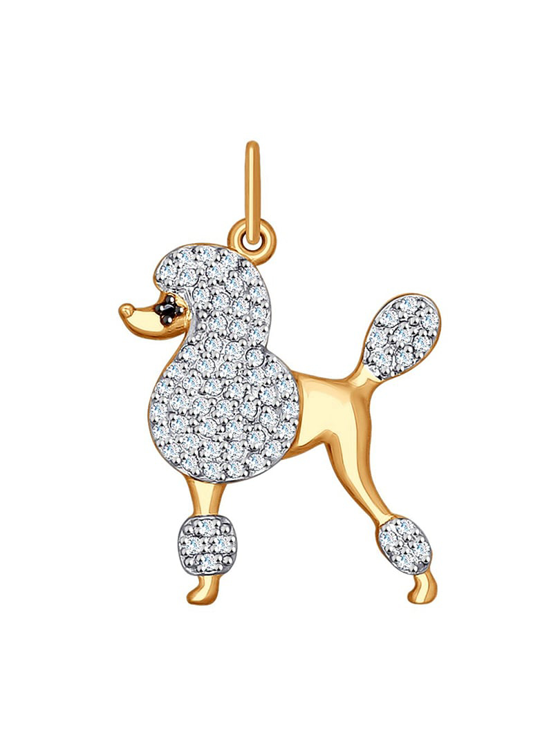 Mặt dây chuyền vàng 585, mã 035232, có đính đá cz