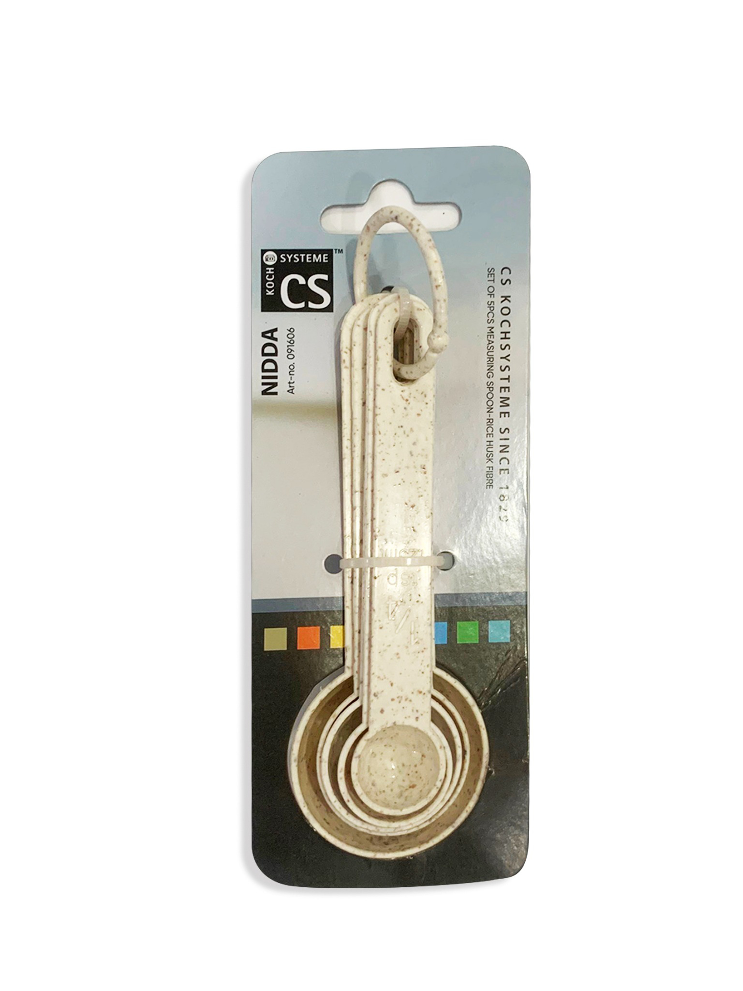 BỘ 5 MUỖNG ĐO LƯỜNG LÀM BÁNH BẰNG SỢI LÚA MÌ CS - 091606