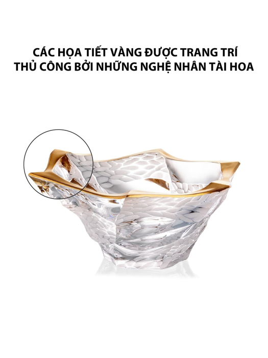 Khay pha lê lớn phủ vàng Flamenco Pentals - Matt Bohemia 295mm