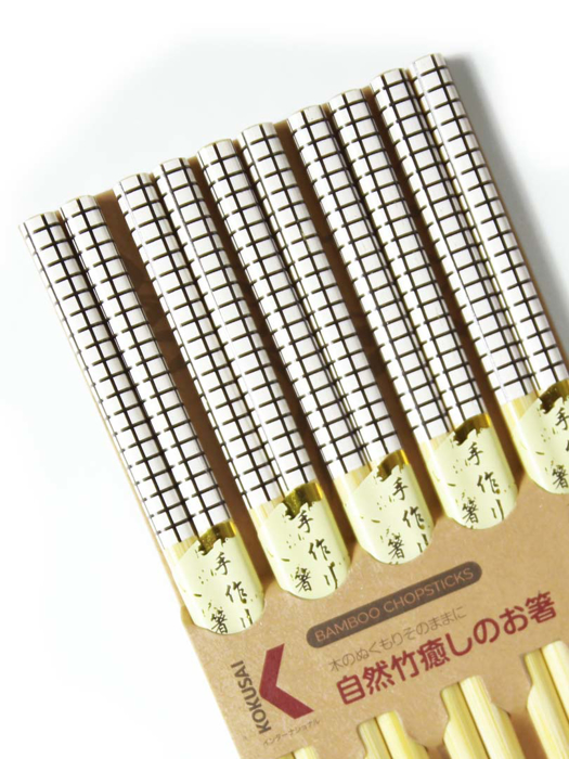 Đũa tre Nhật Bản vỉ 5 đôi Kokusai 22.5cm NDCK-05F