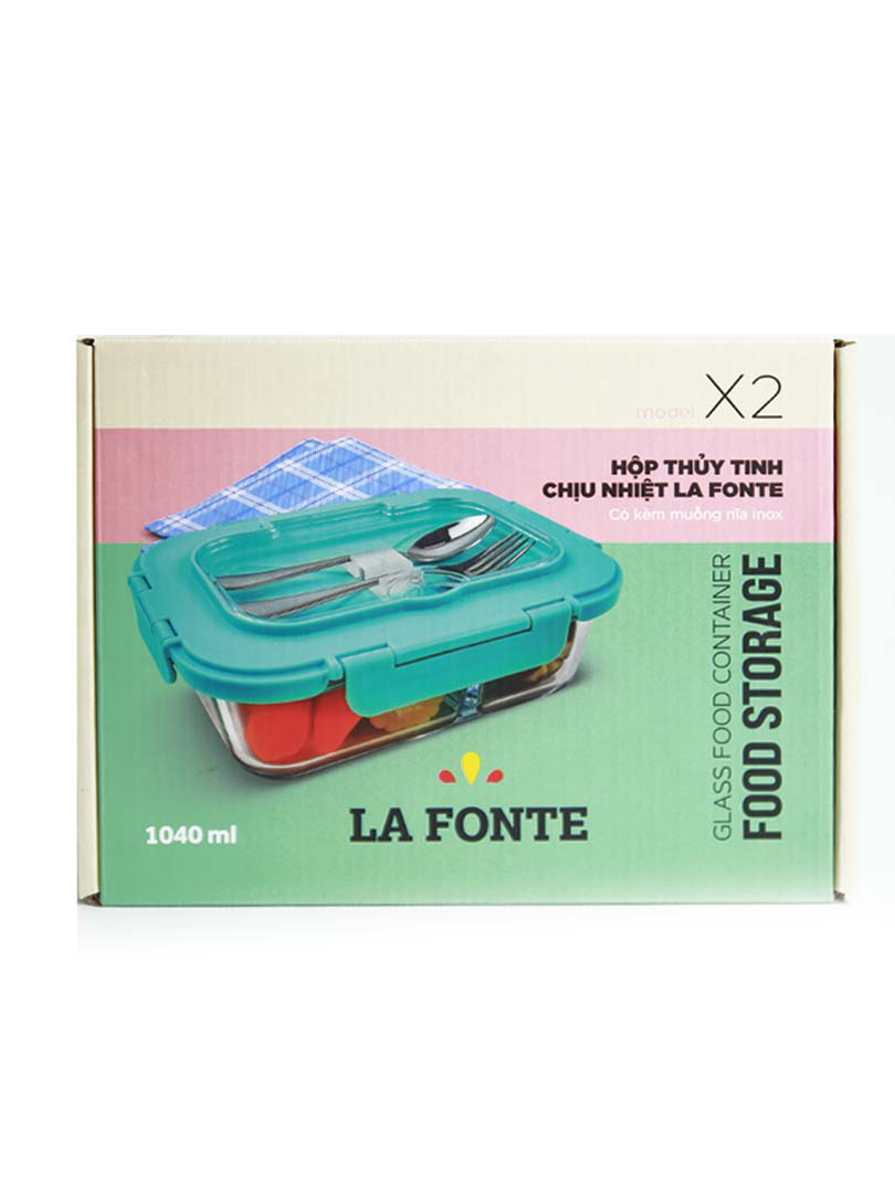 Hợp cơm thuỷ tinh chịu nhiệt La Fonte - X2 - 1040ml - 003360