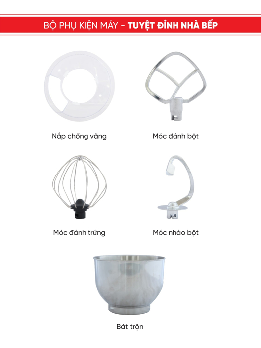 Máy trộn đa năng STAND MIXER® Red Kuchenzimmer 002790