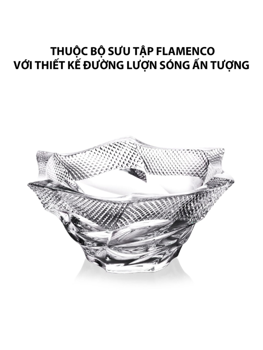 Khay pha lê lớn Flamenco Pyramid Bohemia 295mm