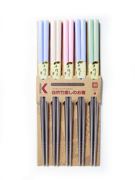 Đũa Inox Nhật Bản Vỉ 5 Đôi Kokusai NDCK-13