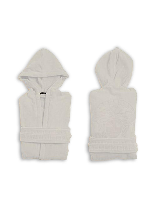 Áo choàng tắm màu trắng size L Versace ZCOSP056.Z4001.L