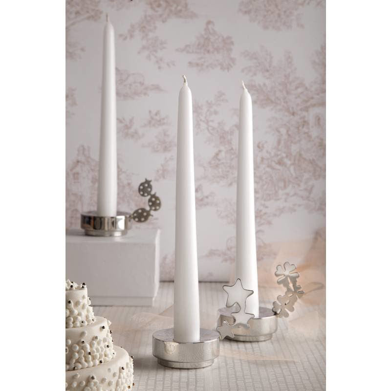 Chân nến trang trí hình cỏ 4 lá bằng inox Sambonet lucky leaf - 56533-10