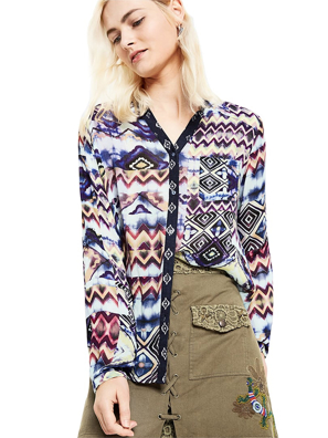 Áo dài tay nữ size  S,   72C2WD35123S,   Desigual   SS17-1